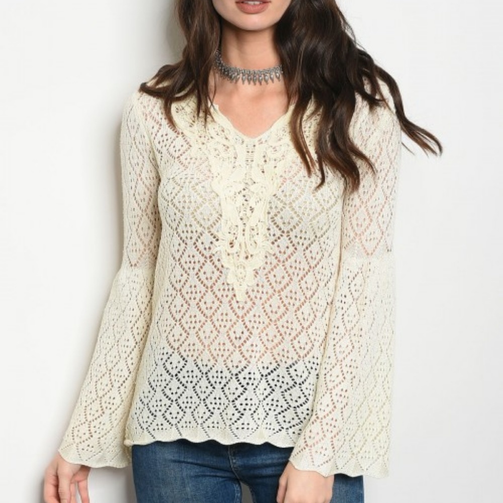 The Ella Ivory Knit Top